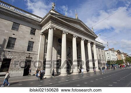 General Post Office, GPO, in O'Connell Street, Dublin, Ireland, Europe View Large Photo Image Stock Photo - General Post Office, GPO, in O'Connell Street, Dublin, Ireland, Europe. Fotosearch