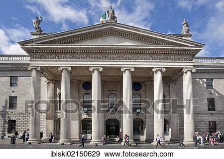 General Post Office, GPO, in O'Connell Street, Dublin, Ireland, Europe View Large Photo Image Stock Photo - General Post Office, GPO, in O'Connell Street, Dublin, Ireland, Europe. Fotosearch