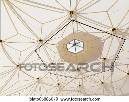 Geodesic dome, roof construction of a tent, event room Dome, interior view, architect Richard Buckminster Fuller, Vitra Campus, Vitra Design Museum, Weil am Rhein, Baden-Württemberg, Germany, Europe View Large Photo Image Stock Photo - Geodesic dome, roof construction of a tent, event room Dome, interior view, architect Richard Buckminster Fuller, Vitra Campus, Vitra Design Museum, Weil am Rhein, Baden-Württemberg, Germany, Europe. Fotosearch