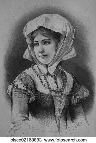 German bourgeouis girl from the 16th Century, historical engraving, 1883 View Large Photo Image Stock Image - German bourgeouis girl from the 16th Century, historical engraving, 1883. Fotosearch