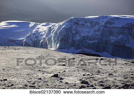 Glacier on Mount Kilimanjaro, Tanzania, Africa View Large Photo Image Stock Image - Glacier on Mount Kilimanjaro, Tanzania, Africa. Fotosearch
