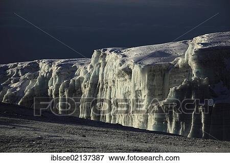 Glacier on Mount Kilimanjaro, Tanzania, Africa View Large Photo Image Stock Photo - Glacier on Mount Kilimanjaro, Tanzania, Africa. Fotosearch