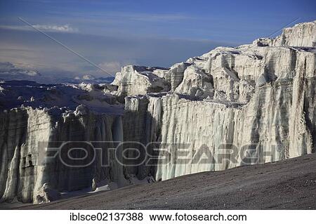 Glacier on Mount Kilimanjaro, Tanzania, Africa View Large Photo Image Stock Photo - Glacier on Mount Kilimanjaro, Tanzania, Africa. Fotosearch