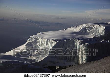 Glacier on Mount Kilimanjaro, Tanzania, Africa View Large Photo Image Stock Photo - Glacier on Mount Kilimanjaro, Tanzania, Africa. Fotosearch