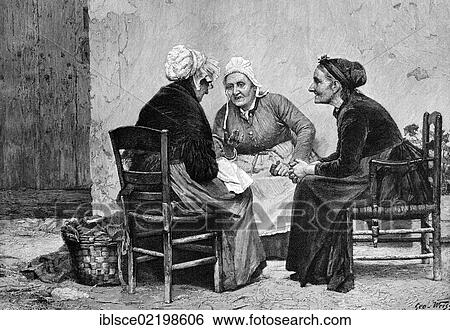Gossipers, historic wood engraving, about 1897 View Large Photo Image Stock Photograph - Gossipers, historic wood engraving, about 1897. Fotosearch