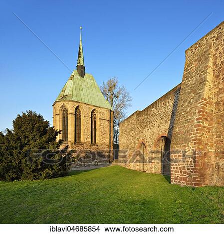 Gothic Magdalene Chapel on the city wall, Magdeburg, Saxony-Anhalt, Germany, Europe View Large Photo Image Picture - Gothic Magdalene Chapel on the city wall, Magdeburg, Saxony-Anhalt, Germany, Europe. Fotosearch