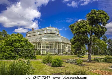 Stock Photo - Greenhouse from 1884 in the botanical garden, Dublin, Ireland, Europe. Fotosearch