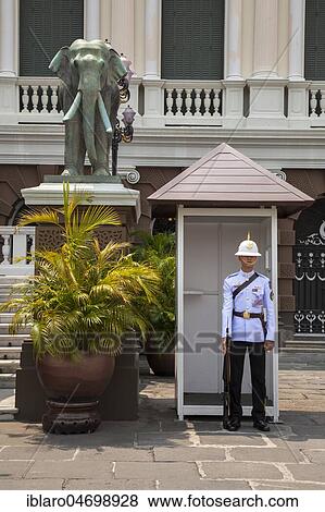 Guard at the Royal Palace, Bangkok, Thailand, Asia View Large Photo Image Stock Photo - Guard at the Royal Palace, Bangkok, Thailand, Asia. Fotosearch