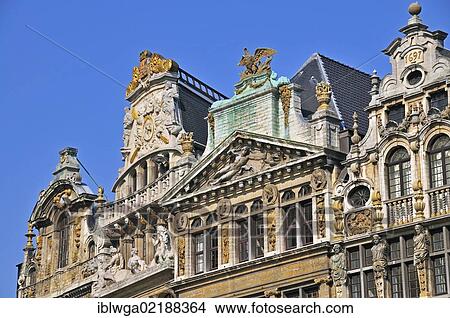 Guild houses on Grote Markt square, Grand Place square, Brussels, Belgium, Europe, PublicGround, Europe View Large Photo Image Picture - Guild houses on Grote Markt square, Grand Place square, Brussels, Belgium, Europe, PublicGround, Europe. Fotosearch