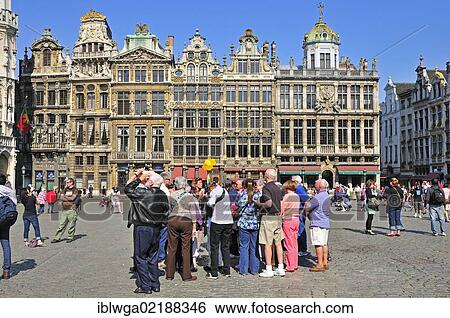 Guild houses on Grote Markt square, Grand Place square, Brussels, Belgium, Europe, PublicGround, Europe View Large Photo Image Stock Photograph - Guild houses on Grote Markt square, Grand Place square, Brussels, Belgium, Europe, PublicGround, Europe. Fotosearch