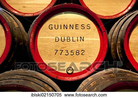 Guinness beer barrels in the museum of the Storehouse in the Guinness brewery, part of the Diageo drinks company, Dublin, Ireland, Europe View Large Photo Image Stock Photography - Guinness beer barrels in the museum of the Storehouse in the Guinness brewery, part of the Diageo drinks company, Dublin, Ireland, Europe. Fotosearch