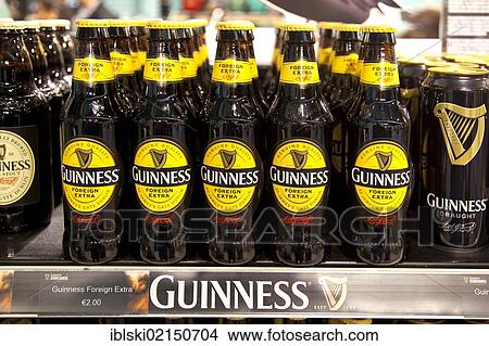 Guinness beer bottles in the museum of the Storehouse in the Guinness brewery, part of the Diageo drinks company, Dublin, Ireland, Europe View Large Photo Image Picture - Guinness beer bottles in the museum of the Storehouse in the Guinness brewery, part of the Diageo drinks company, Dublin, Ireland, Europe. Fotosearch
