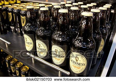 Guinness beer bottles in the museum of the Storehouse in the Guinness brewery, part of the Diageo drinks company, Dublin, Ireland, Europe View Large Photo Image Stock Image - Guinness beer bottles in the museum of the Storehouse in the Guinness brewery, part of the Diageo drinks company, Dublin, Ireland, Europe. Fotosearch