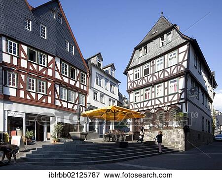 Half-timbered houses in Eisenmarkt square, historic old town, Wetzlar, Hesse, Germany, Europe, PublicGround, Europe View Large Photo Image Stock Photo - Half-timbered houses in Eisenmarkt square, historic old town, Wetzlar, Hesse, Germany, Europe, PublicGround, Europe. Fotosearch