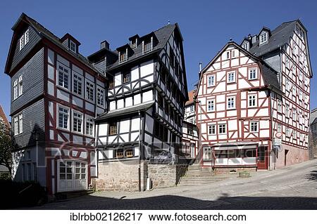 Half-timbered houses in the historic town centre, Marburg, Hesse, Germany, Europe, PublicGround, Europe View Large Photo Image Stock Photo - Half-timbered houses in the historic town centre, Marburg, Hesse, Germany, Europe, PublicGround, Europe. Fotosearch