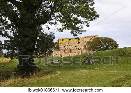 Stock Image - Hammershus castle ruins, Bornholm, Denmark, Europe. Fotosearch