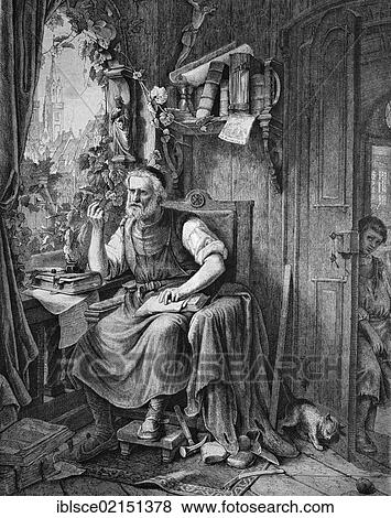 Hans Sachs, 1494-1576, poet from Nuremberg, Meistersinger and playwright, historical engraving, 1869 View Large Photo Image Stock Photo - Hans Sachs, 1494-1576, poet from Nuremberg, Meistersinger and playwright, historical engraving, 1869. Fotosearch