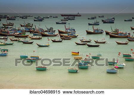 Harbour with many fishing boats, Mui Ne, Binh Thuan, Vietnam, Asia View Large Photo Image Stock Photography - Harbour with many fishing boats, Mui Ne, Binh Thuan, Vietnam, Asia. Fotosearch