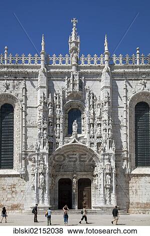 Stock Photo - Hieronymus Monastery, Mosteiro dos Jeronimos, UNESCO World Heritage Site, in the district of Belem in Lisbon, Portugal, Europe. Fotosearch