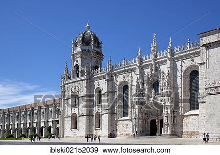 Stock Photo - Hieronymus Monastery, Mosteiro dos Jeronimos, UNESCO World Heritage Site, in the district of Belem in Lisbon, Portugal, Europe. Fotosearch