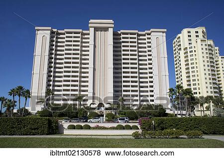 High-rise apartment buildings, 1230 Gulf Boulevard, Sand Key, Clearwater Beach, Florida, United States, USA, North America View Large Photo Image Stock Photo - High-rise apartment buildings, 1230 Gulf Boulevard, Sand Key, Clearwater Beach, Florida, United States, USA, North America. Fotosearch