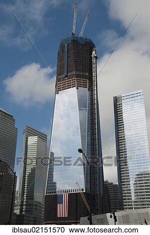 High-rise construction site, construction of the skyscraper, One World Trade Center, Freedom Tower, American flag, 9-11 Memorial, Ground Zero, New York City, USA, North America, America, North America View Large Photo Image Stock Image - High-rise construction site, construction of the skyscraper, One World Trade Center, Freedom Tower, American flag, 9-11 Memorial, Ground Zero, New York City, USA, North America, America, North America. Fotosearch