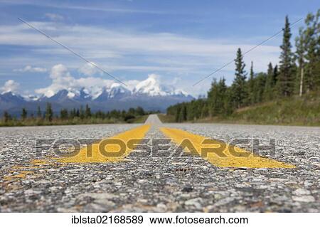 Highway in the Alaska Range, Alaska, USA. View Large Photo Image Stock Photo - Highway in the Alaska Range, Alaska, USA.. Fotosearch