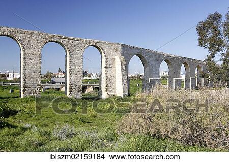 Historic Aqueduct of Kamares near Larnaca, Southern Cyprus, Cyprus, Greece, Europe View Large Photo Image Picture - Historic Aqueduct of Kamares near Larnaca, Southern Cyprus, Cyprus, Greece, Europe. Fotosearch