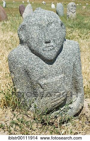 Historic grave stone, balbal, in Balasagun, silk road, Kyrgyzstan, Asia View Large Photo Image Picture - Historic grave stone, balbal, in Balasagun, silk road, Kyrgyzstan, Asia. Fotosearch
