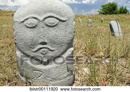 Historic grave stone, balbal, in Balasagun, silk road, Kyrgyzstan, Asia View Large Photo Image Stock Image - Historic grave stone, balbal, in Balasagun, silk road, Kyrgyzstan, Asia. Fotosearch