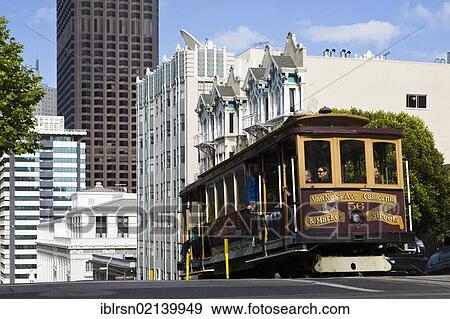 Historic streetcar of the San Francisco Municipal Railway, Muni, on California Street, San Francisco, California, USA, North America View Large Photo Image Stock Photo - Historic streetcar of the San Francisco Municipal Railway, Muni, on California Street, San Francisco, California, USA, North America. Fotosearch