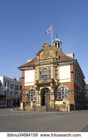 Historic town hall in centre of Marlborough, Wiltshire, England, United Kingdom, Europe View Large Photo Image Stock Photo - Historic town hall in centre of Marlborough, Wiltshire, England, United Kingdom, Europe. Fotosearch