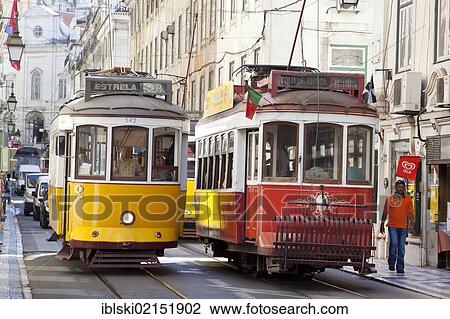 Historic tram route, Electrico 28, in the historic quarter of Alfama in Lisbon, Portugal, Europe View Large Photo Image Stock Image - Historic tram route, Electrico 28, in the historic quarter of Alfama in Lisbon, Portugal, Europe. Fotosearch