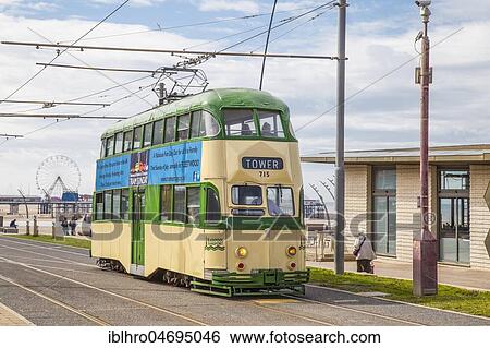 Stock Photograph - Historic Tramway, Blackpool, England, Great Britain. Fotosearch