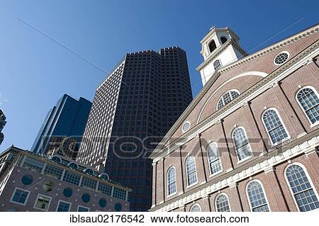 Historical building, Faneuil Hall, Quincy Market, skyscrapers of the Financial District, Freedom Trail, Boston Central, Massachusetts, New England, USA, North America View Large Photo Image Stock Image - Historical building, Faneuil Hall, Quincy Market, skyscrapers of the Financial District, Freedom Trail, Boston Central, Massachusetts, New England, USA, North America. Fotosearch