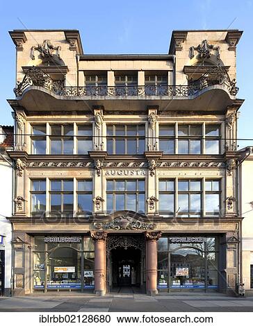 Stock Image - Historical commercial building, Neuwerkstrasse, Erfurt, Thuringia, Germany, Europe, PublicGround, Europe. Fotosearch