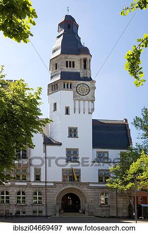 Stock Photo - Historical Town Hall, Gladbeck, Ruhr Area, North Rhine-Westphalia, Germany, Europe. Fotosearch