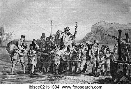 Holidaymakers arriving on the island of Capri, Italy, historical engraving, 1869, Europe View Large Photo Image Picture - Holidaymakers arriving on the island of Capri, Italy, historical engraving, 1869, Europe. Fotosearch