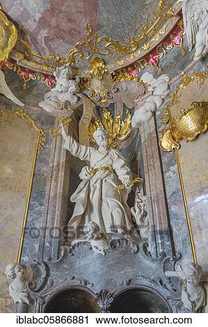 Holy figure in the anteroom, Peter with keys, Baroque St. Johann Nepomuk church, Asam church, Sendlinger Str. Munich, Upper Bavaria, Bavaria, Germany, Europe View Large Photo Image Stock Image - Holy figure in the anteroom, Peter with keys, Baroque St. Johann Nepomuk church, Asam church, Sendlinger Str. Munich, Upper Bavaria, Bavaria, Germany, Europe. Fotosearch