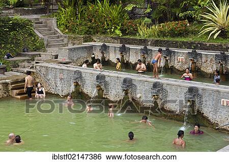 Stock Photograph - Hot springs, Komala Tirtha, near Lovina Beach, North Bali, Bali, Indonesia, Southeast Asia, Asia. Fotosearch