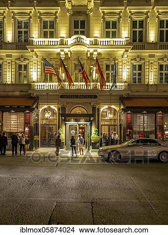 Hotel Sacher am Abend, Vienna, Austria, Europe View Large Photo Image Picture - Hotel Sacher am Abend, Vienna, Austria, Europe. Fotosearch