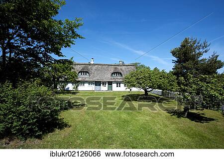 Stock Photograph - House in Sonderho, Fanø, Fano island, Denmark, Scandinavia, Europe. Fotosearch