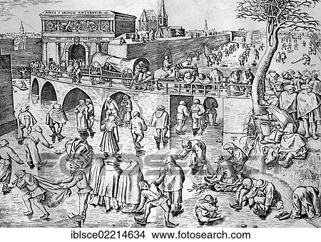 Ice skating on the frozen Seine River near Paris, France, historical woodcut, circa 1888, Europe View Large Photo Image Picture - Ice skating on the frozen Seine River near Paris, France, historical woodcut, circa 1888, Europe. Fotosearch