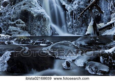Icy waterfall at Falkau near Mt Feldberg, Black Forest, Germany, Europe View Large Photo Image Stock Photo - Icy waterfall at Falkau near Mt Feldberg, Black Forest, Germany, Europe. Fotosearch