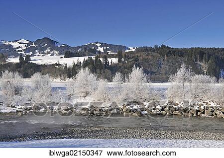 Stock Photo - Iller River, near Oberstdorf, Upper Allgaeu, Bavaria, Germany, Europe, PublicGround, Europe. Fotosearch