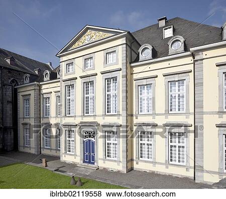 Stock Photo - Imperial Abbey of Kornelimuenster, art collection of NRW, Aachen, North Rhine-Westphalia, Germany, Europe, PublicGround, Europe. Fotosearch