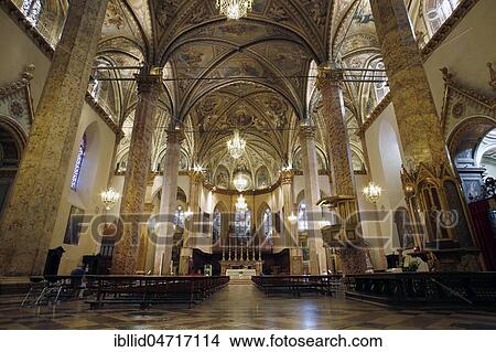 Picture - Interior view, Cathedral, Perugia, Umbria, Italy, Europe. Fotosearch