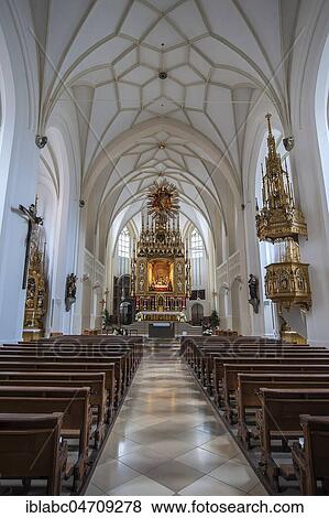 Interior view, parish church of the Assumption of the Virgin Mary, Bad Tölz, Bavaria, Germany, Europe View Large Photo Image Stock Photo - Interior view, parish church of the Assumption of the Virgin Mary, Bad Tölz, Bavaria, Germany, Europe. Fotosearch
