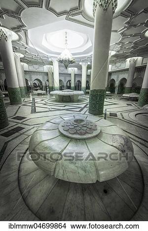 Interior view, Washroom, Hassan II Mosque, Grande Mosquée Hassan II, Moorish Architecture, Casablanca, Morocco, Africa View Large Photo Image Picture - Interior view, Washroom, Hassan II Mosque, Grande Mosquée Hassan II, Moorish Architecture, Casablanca, Morocco, Africa. Fotosearch