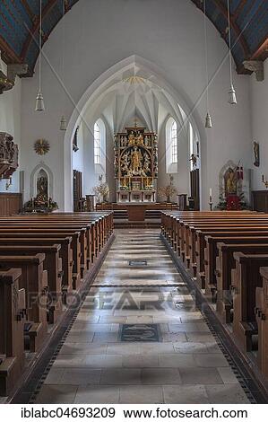 Interior view with chancel, Church Maria-Himmelfahrt, Bad Wiessee, Upper Bavaria, Bavaria, Germany, Europe View Large Photo Image Stock Photo - Interior view with chancel, Church Maria-Himmelfahrt, Bad Wiessee, Upper Bavaria, Bavaria, Germany, Europe. Fotosearch